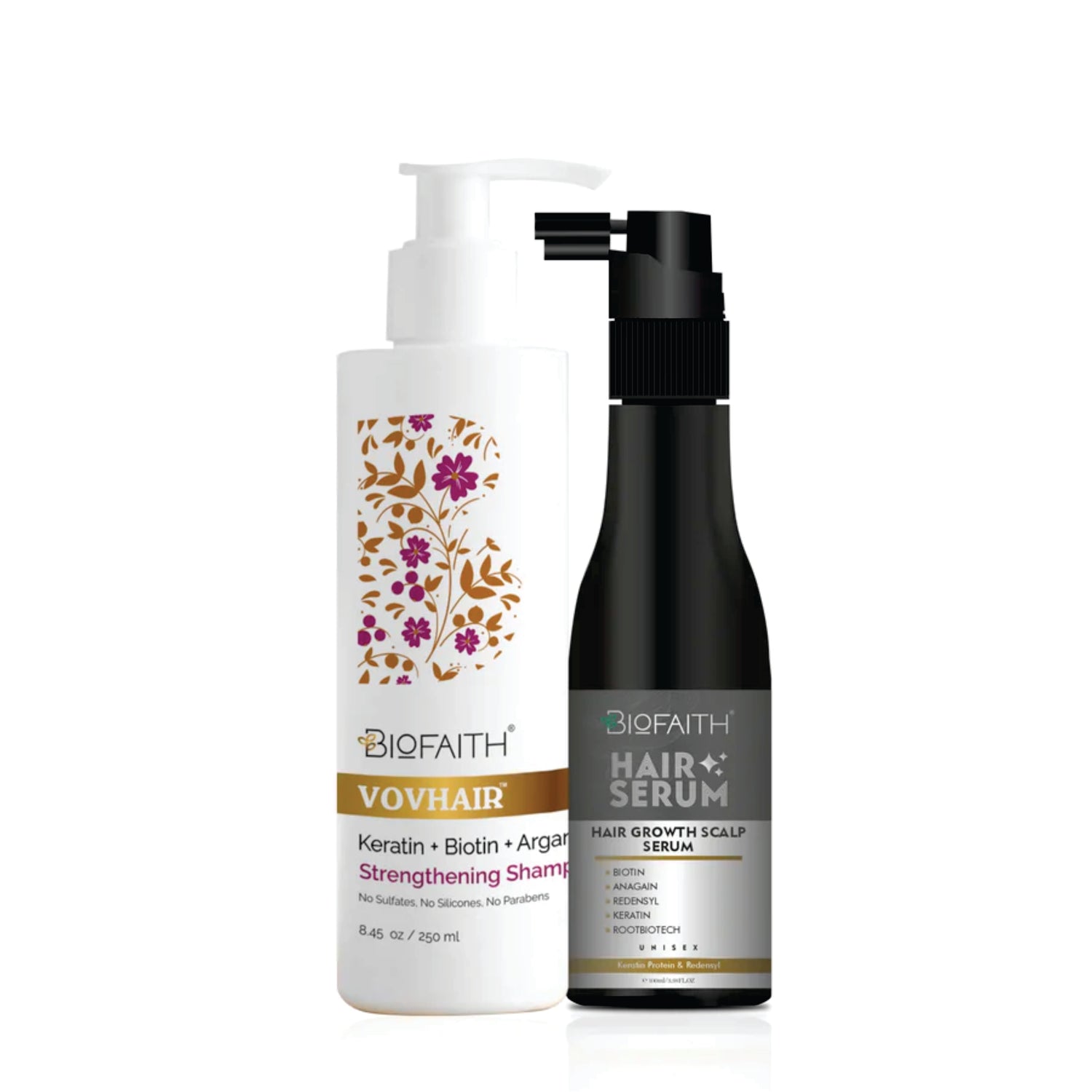 Combo - complete hair care, focusing on strengthening, nourishing, and enhancing shine