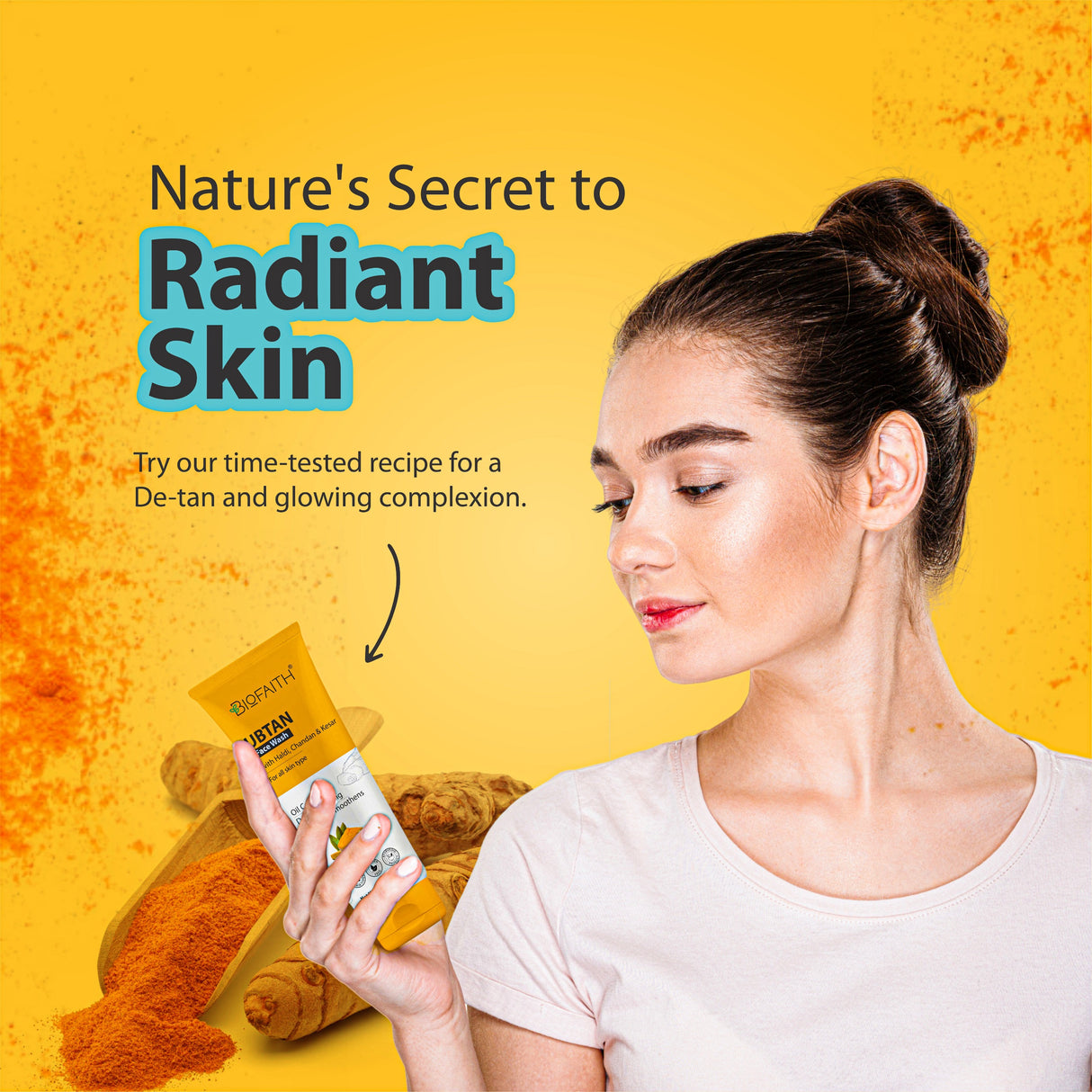 2-IN- 1 Ubtan Face Wash & Scrub | Deep Cleanses Exfoliates and polishes skin| With Natural Haldi, Chandan & Kesar | 100ml