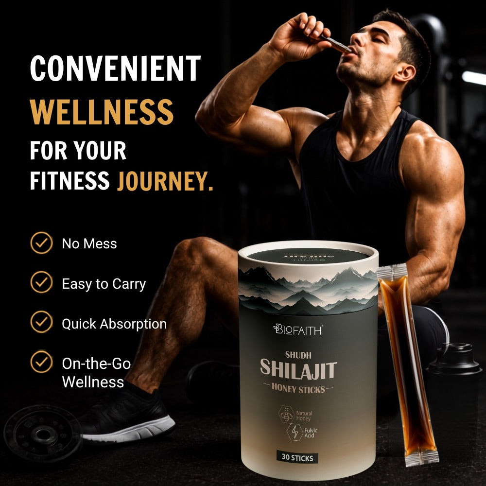 100% Pure Shudh Shilajit Honey Sticks | Boost Energy, Strength & Performance