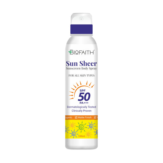 Sunsheer SPF 50+++ Sunscreen Body Spray - Fast Absorbing, Non-Greasy, and Water Resistant (100ml)