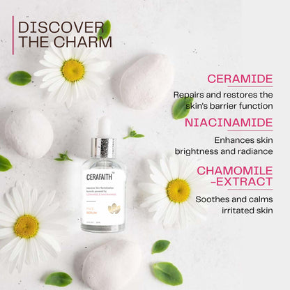 Cerafaith Face Serum | Intensive Skin Revitalization Formula Powered By Ceramide & Niacinamide | 30 ml