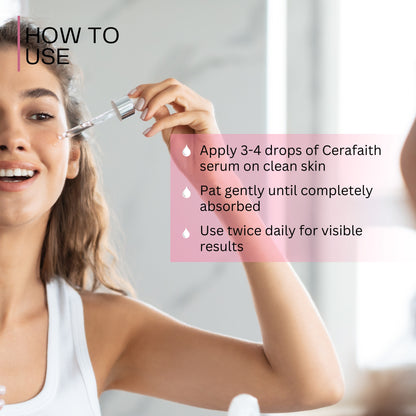 Cerafaith Face Serum | Intensive Skin Revitalization Formula Powered By Ceramide & Niacinamide | 30 ml