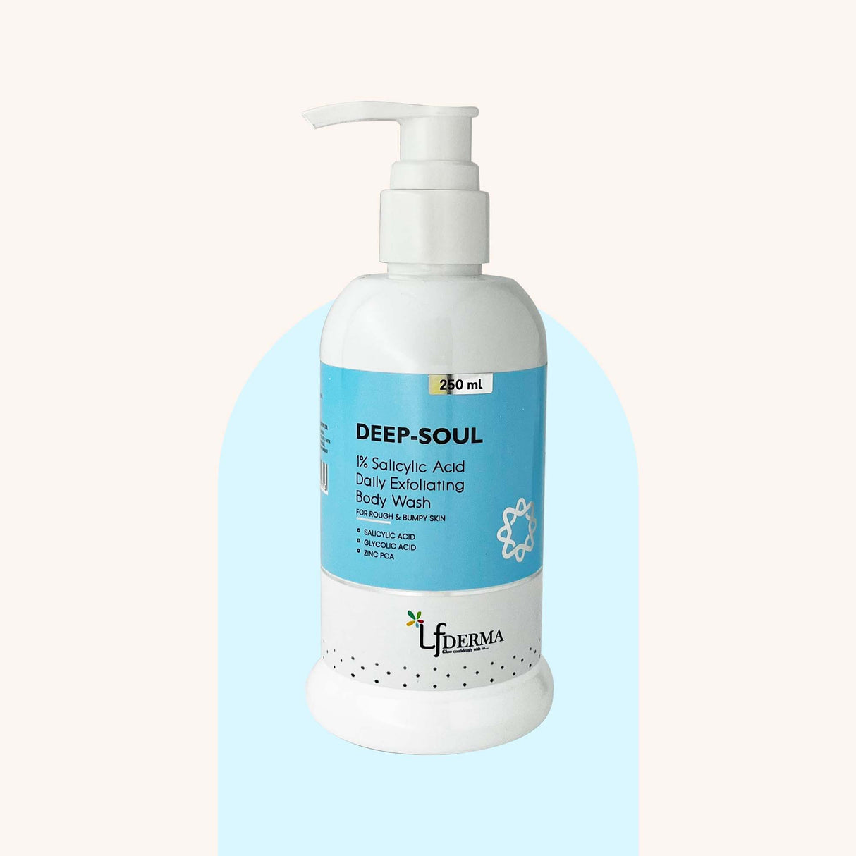 Deep-Soul - 1% Salicylic Acid Daily Exfoliating Body Wash with Salicylic Acid - 250ml | Helps to Prevent Body Acne & Cleanse Skin