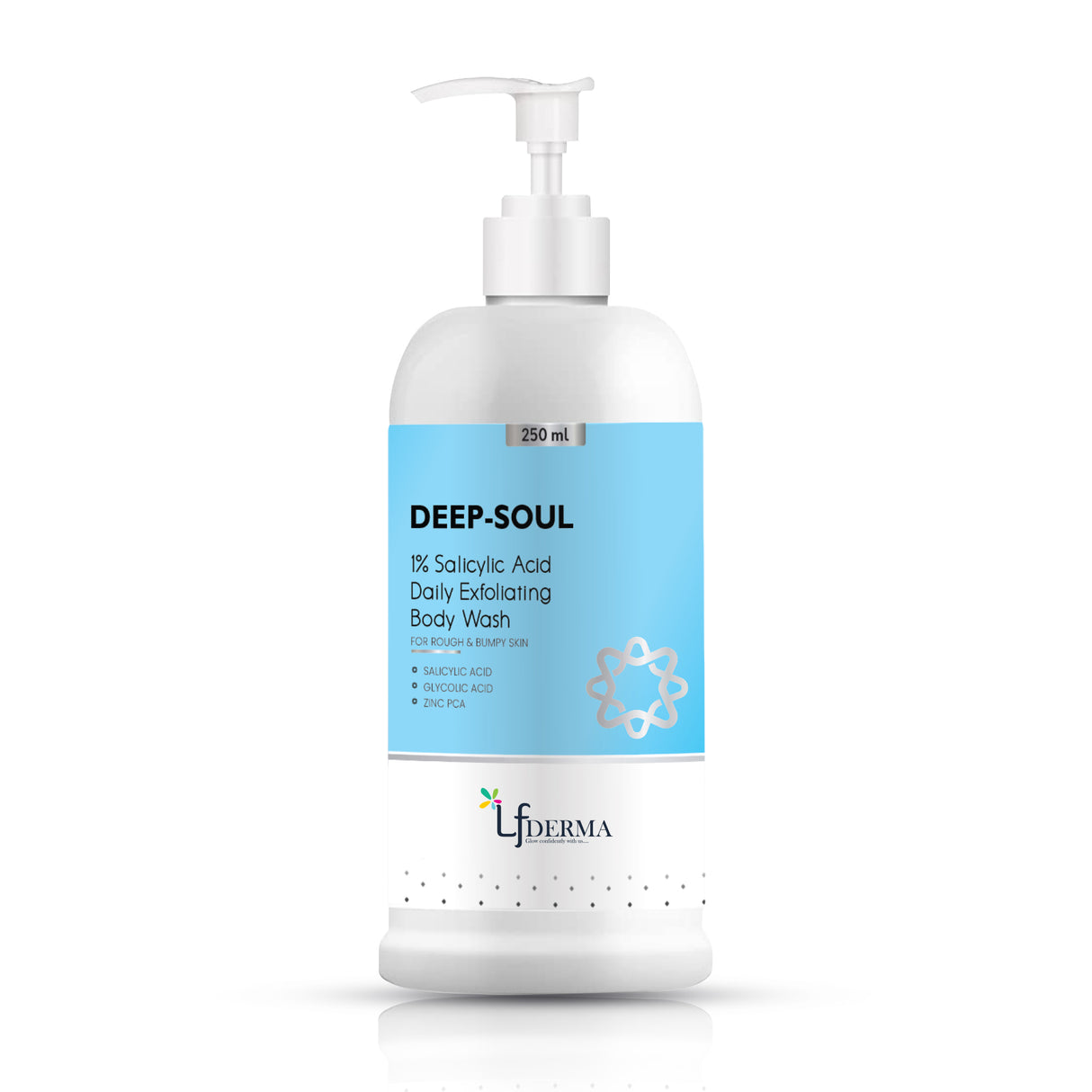 Deep-Soul - 1% Salicylic Acid Daily Exfoliating Body Wash with Salicylic Acid - 250ml | Helps to Prevent Body Acne & Cleanse Skin