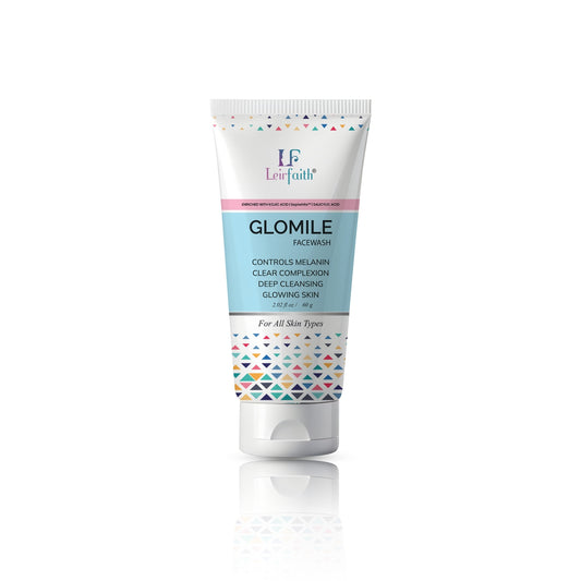 Glomile Skin Brightening Facewash | Controls Melanin & Deep Cleansing | Clear Complexion & Glowing Skin | 60 G