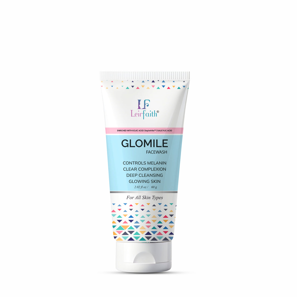 Glomile Skin Brightening Facewash | Controls Melanin & Deep Cleansing | Clear Complexion & Glowing Skin | 60 G