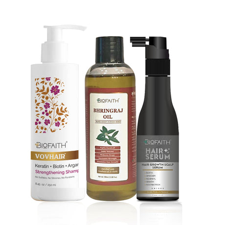 Hair Serum, Oil & Shampoo Combo 3