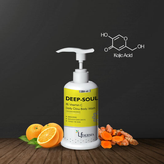 Deep-Soul 1% Vitamin C Daily Glow Body Wash | For Skin Radiance | 250 ml