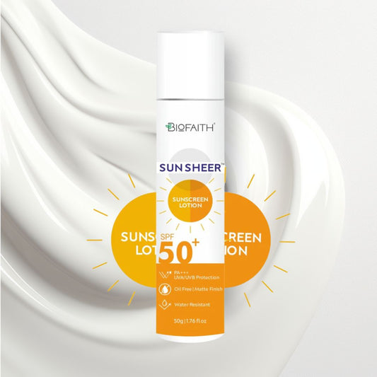 Biofaith Sunsheer - Best Sunscreen Lotion For All Skin Types SPF-50 (50G)