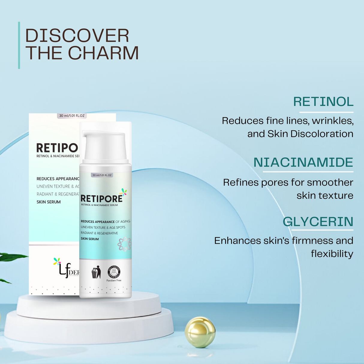 Retipore Serum- Reduces Appearance Of Aging Uneven Texture & Age Spots Radiant & Regenerative | 30 ML