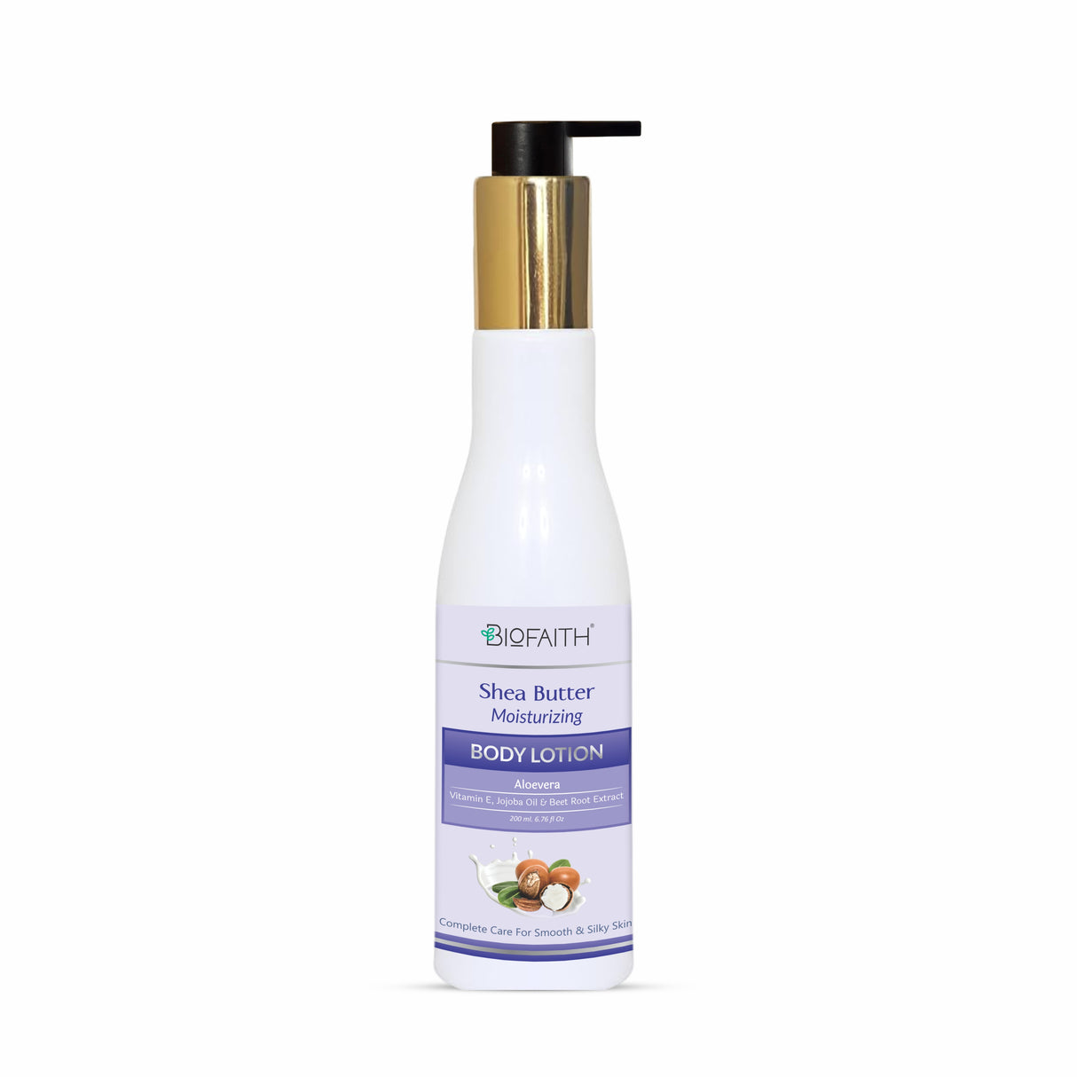 Shea Butter Oil-Free Moisturizer delivers lightweight, non-greasy hydration for soft, radiant, pore-friendly skin | 200ml