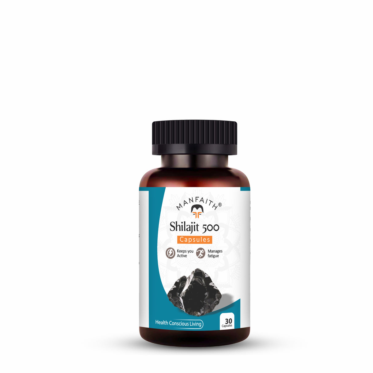 Pure Shilajit Supplement 500mg - Keeps you active & manages fatigue |  30 Capsules