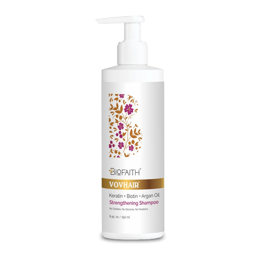 Vovhair Shampoo - Keratin, Biotin & Argan  Hair Oil | Healthy Scalp & Strengthening Formula - 250ml