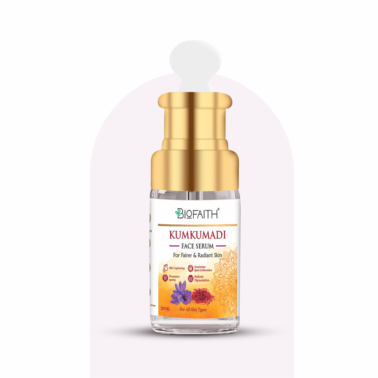 Kumkumadi Face Serum For Fairer & Radiant Skin | Reduces Dark Spots & Pigmentation - 30ml