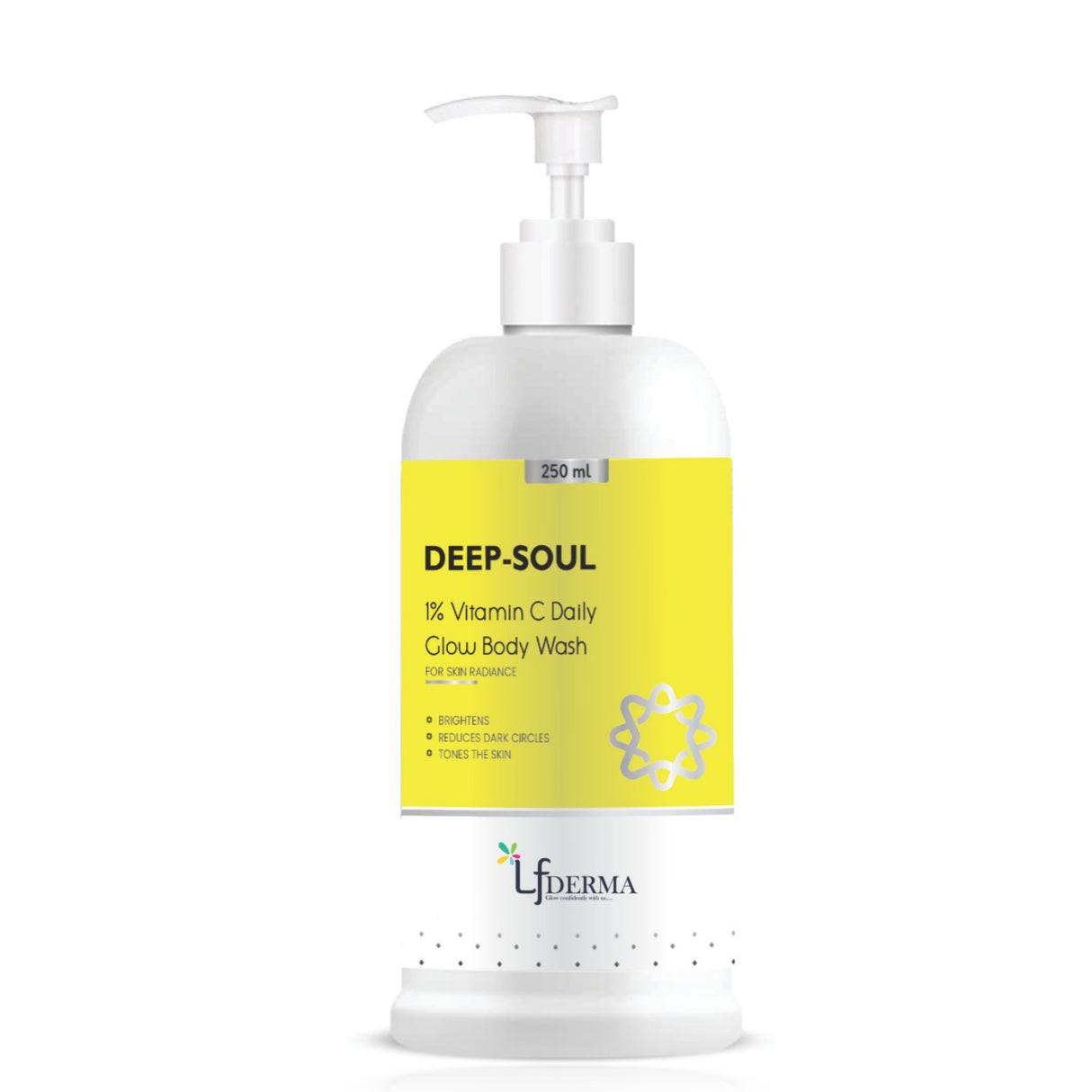 Deep-Soul 1% Vitamin C Daily Glow Body Wash | For Skin Radiance | 250 ml