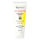 Sunsheer Sunscreen Cream SPF 50 - UVA/UVB Sun Protection - Sweat & Water Resistant ( Non Greasy )- 60g