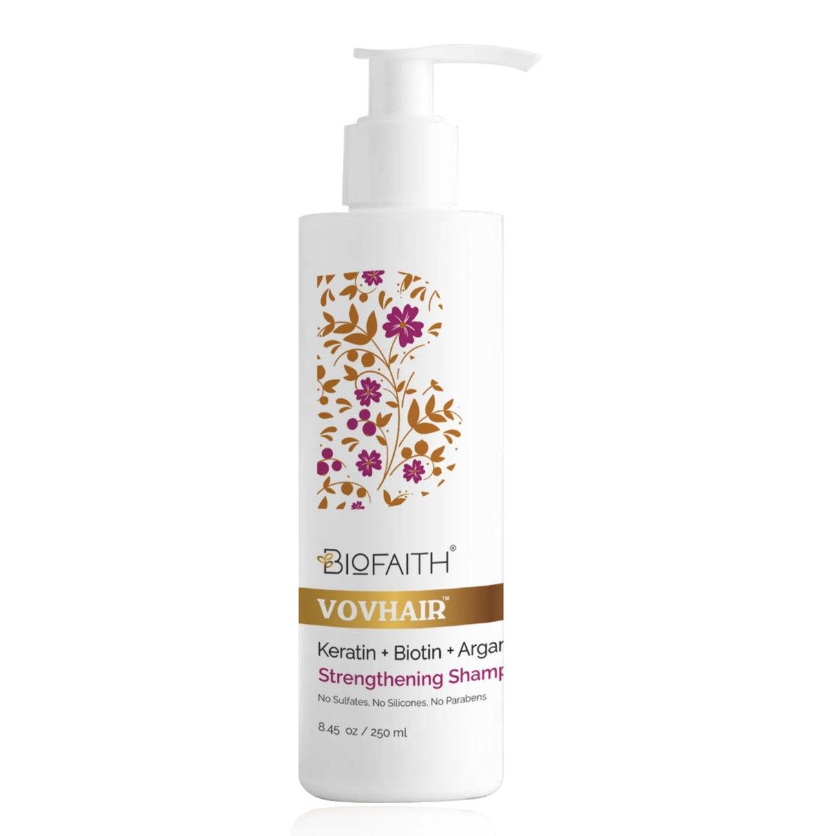 Vovhair Shampoo - Keratin, Biotin & Argan  Hair Oil |  250ml