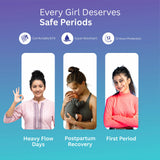 Dreamease Period Panty for Girls & Women, Pack of 5 Sanitary Napkins with 5 free disposal bags (L/XL)