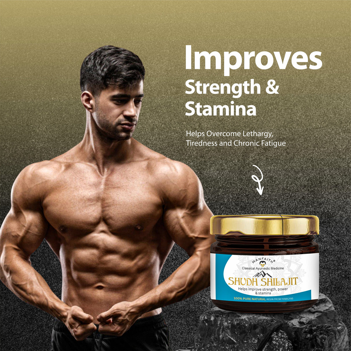 Shudh Shilajit- Helps to improve strength, power & stamina | 100% Pure Natural | 20g