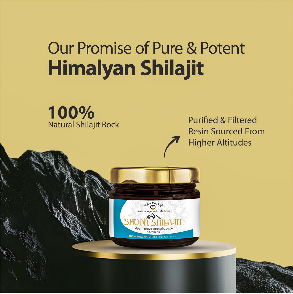 Shudh Shilajit- Helps to improve strength, power & stamina | 100% Pure Natural | 20g