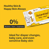 Dreamease Baby Wipes- Extra Thick & Extra Moist For Your Baby's Skin | Helps Wipe Away Germs | 72 N