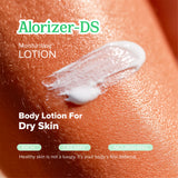 Alorizer DS Moisturising Lotion for Dry Skin | Enriched with Vitamin E, Jojoba Oil, Sunflower Oil, Aloe Vera & Arachis Oil | Daily Hydration & Skin Softening | 100g