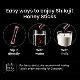 100% Pure Shudh Shilajit Honey Sticks | Boost Energy, Strength & Performance