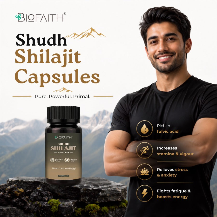 Pure Himalayan Shilajit 500mg | Supports Energy, Stamina & Vitality | 30 Capsules