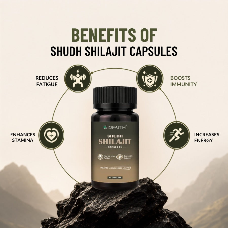 Pure Himalayan Shilajit 500mg | Supports Energy, Stamina & Vitality | 30 Capsules