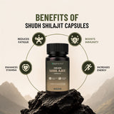Pure Himalayan Shilajit 500mg | Supports Energy, Stamina & Vitality | 30 Capsules