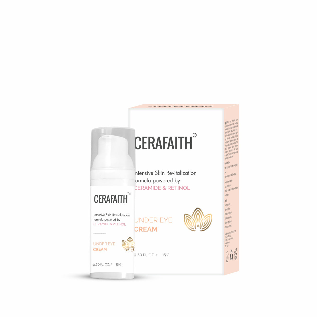 Cerafaith Under Eye Cream | Provides Intense Moisture & Reducing Dryness | Reduction  of Fine Lines | 15 G