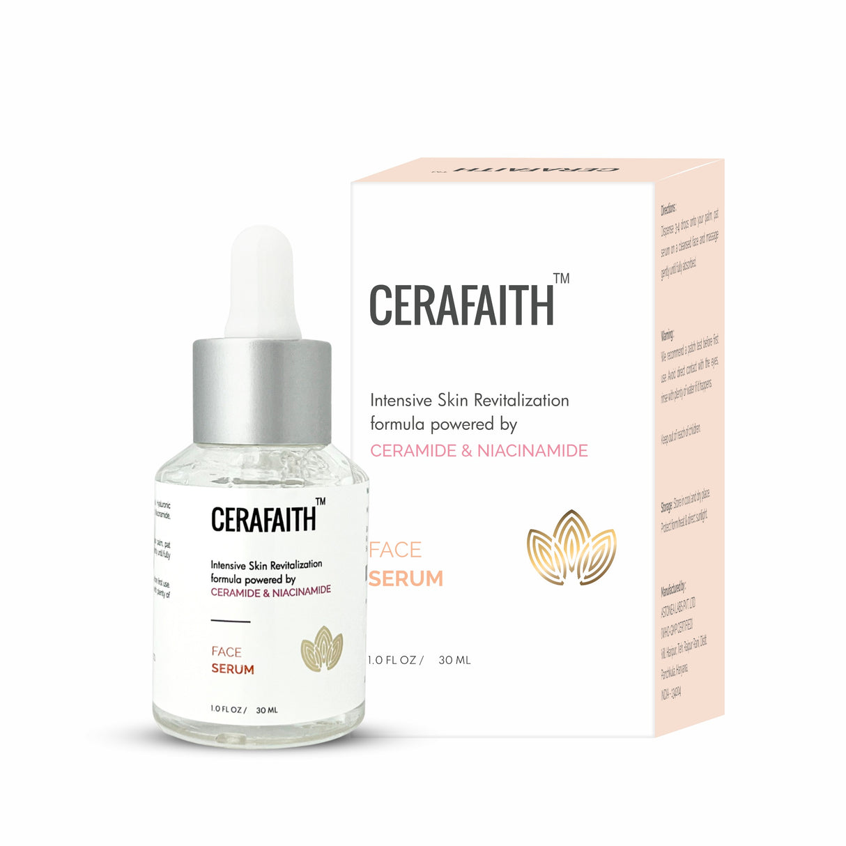 Cerafaith Face Serum | Intensive Skin Revitalization Formula Powered By Ceramide & Niacinamide | 30 ml