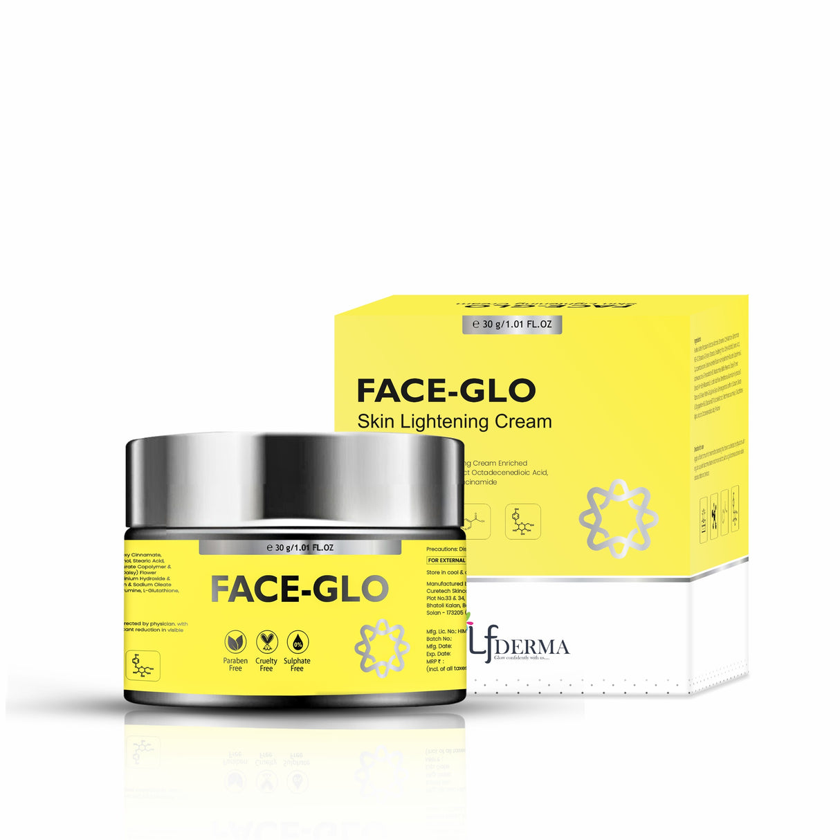 FACE-GLO Skin Lightning Cream | Intense Skin Lighting & Brightning Cream | Reduction In Dark Spots | - 30 g