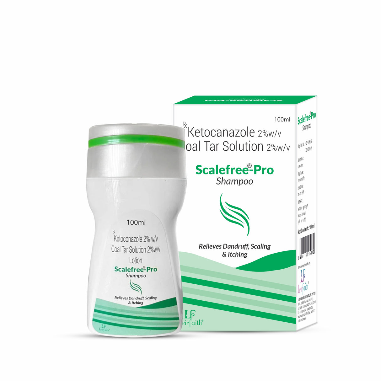 Scalefree-Pro Shampoo - Relieves Dandruff, Scaling & Itching - 100ml