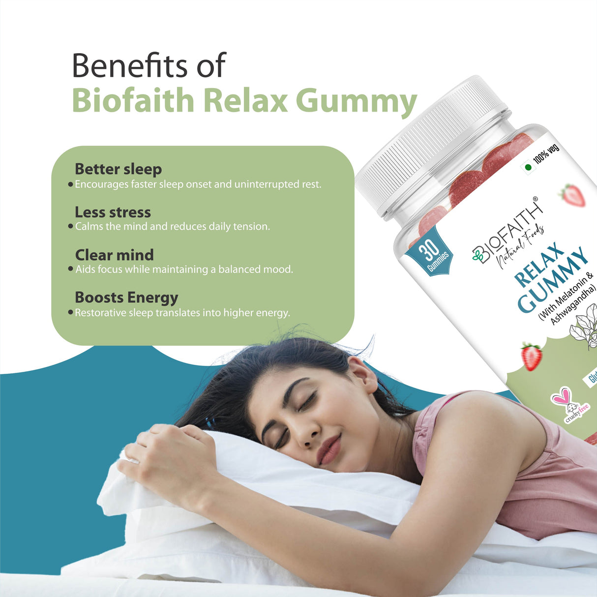Relax Gummy - With Melatonin and Ashwagandha | 30 Gummies