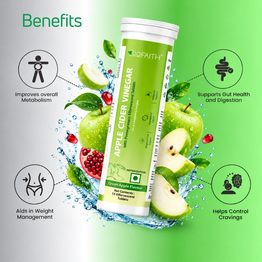 Apple Cider Vinegar effervescent tablets benefits graphic
