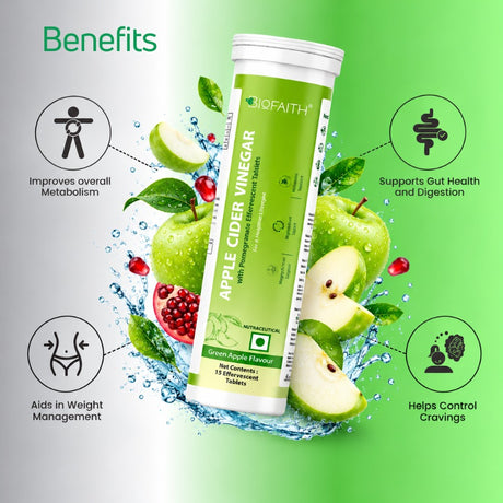 Apple Cider Vinegar effervescent tablets benefits graphic