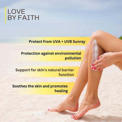 Sunsheer Sunscreen Cream SPF 50 - UVA/UVB Sun Protection - Sweat & Water Resistant ( Non Greasy )- 60g