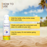 Sunsheer SPF 50+++ Sunscreen Body Spray - Fast Absorbing, Non-Greasy, and Water Resistant (100ml)