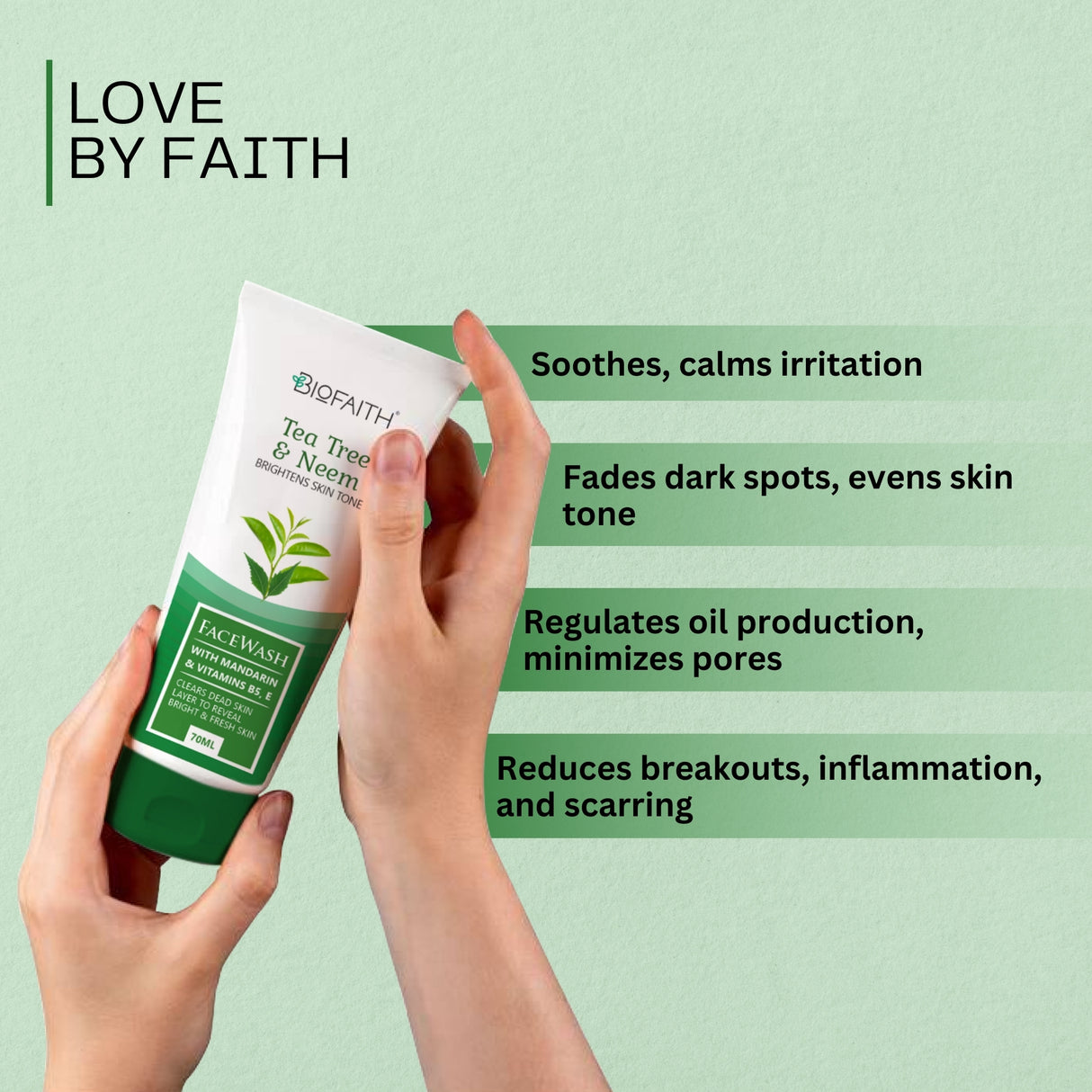 Biofaith - Tea Tree & Neem Anti-Pimple Face Wash (Oil Control)