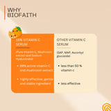 Biofaith 15% Vitamin C face serum With Mushroom Extract  | 30ML