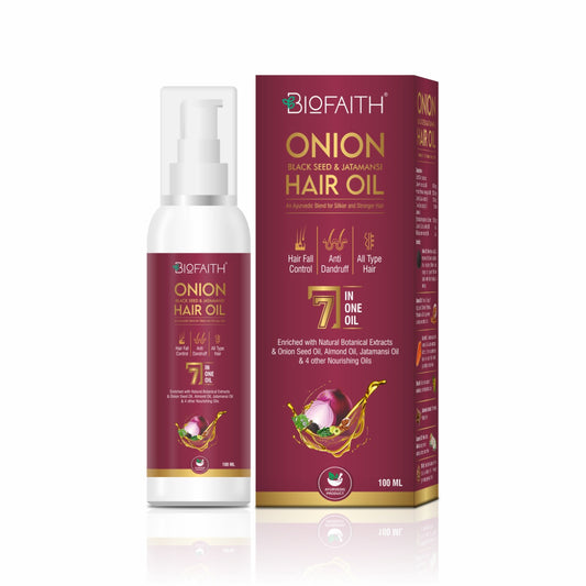 7 In One Onion Hair Oil With Black Seed & Jatamansi 100ml