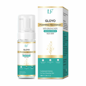 Gloyo Foaming Face Wash With Salicylic, Glycolic Acid & Aloevera | Fundamental Solution for Dry & Sensitive Skin - 100ml